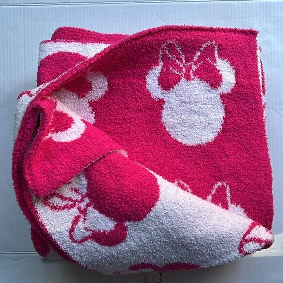 Disney Minnie Mouse Super Soft Reversible Throw in Hot Pink and White - Picture 5 of 12